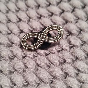Infinity sign enamel pin